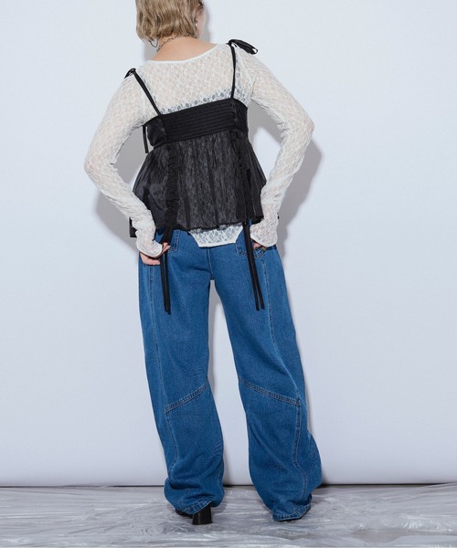 amni ビスチェ 𝗔𝗠𝗡𝗜 | 🛒Lung Bustier 🛒Square shoulder shirt 🛒Petal
