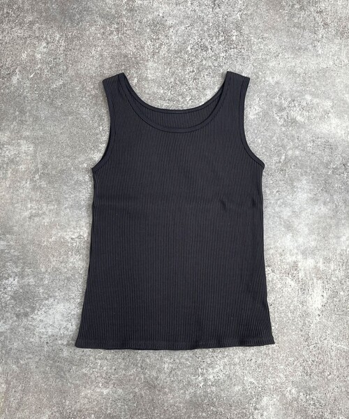 fredy emue（フレディエミュ）の「ニットライクテレコタンクトップ（Tシャツ/カットソー・レディース・アイボリー/オフホワイト/チャコールグレー/ブラウン・38）」の4枚目の写真