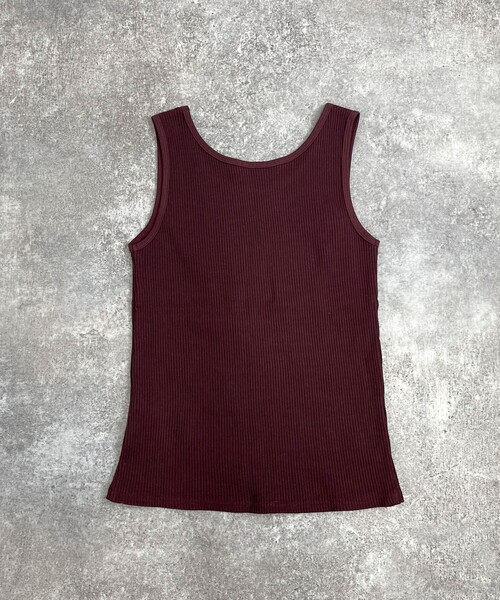 fredy emue（フレディエミュ）の「ニットライクテレコタンクトップ（Tシャツ/カットソー・レディース・アイボリー/オフホワイト/チャコールグレー/ブラウン・38）」の6枚目の写真