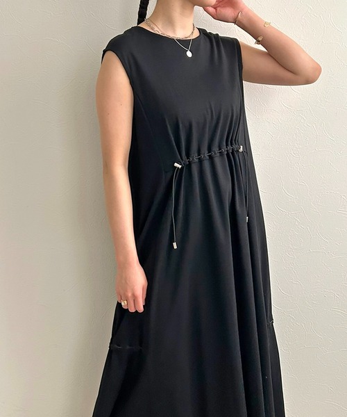 LHELBIE（レルビエ）の「ドロストカットワンピース（ワンピース・レディース・ブラック/ピンク/イエロー系その他・M）」の7枚目の写真