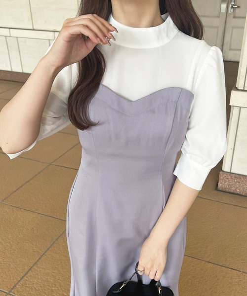 apres jour(アプレジュール)の「切り替えワンピース【ZOZOTOWN限定アイテム】(ワンピース・レディース・パープル/モカ/ブルー・X-LARGE/フリー)」の19枚目の写真