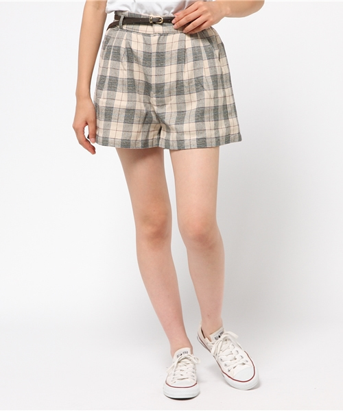 Heather（ヘザー）の「ベルトツキチェックショートパンツ　569361（その他パンツ・レディース・ブラック系その他/ブラウン系その他/ベージュ系その他・FREE）」の8枚目の写真