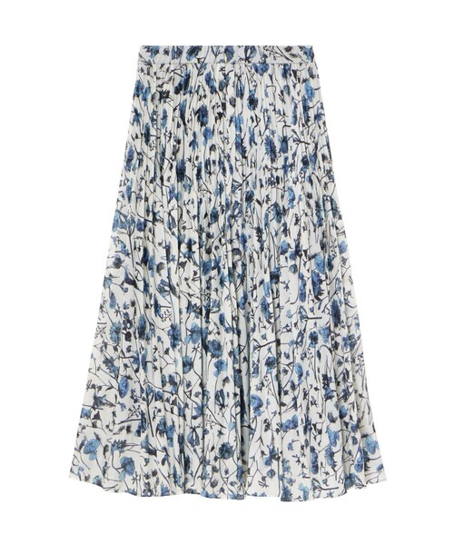 セットアップ対応商品】ボタニカルローンプリントプリーツ