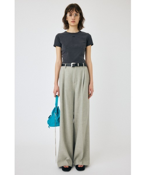 MOUSSY(マウジー)の「PIGMENT SWITCHING LOGO Tシャツ(Tシャツ/カットソー・レディース・ライトブラック/ホワイト/ライトピンク・FREE)」の7枚目の写真
