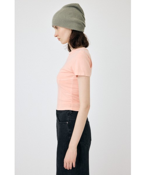 MOUSSY(マウジー)の「PIGMENT SWITCHING LOGO Tシャツ(Tシャツ/カットソー・レディース・ライトブラック/ホワイト/ライトピンク・FREE)」の17枚目の写真