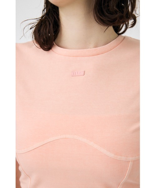 MOUSSY(マウジー)の「PIGMENT SWITCHING LOGO Tシャツ(Tシャツ/カットソー・レディース・ライトブラック/ホワイト/ライトピンク・FREE)」の19枚目の写真