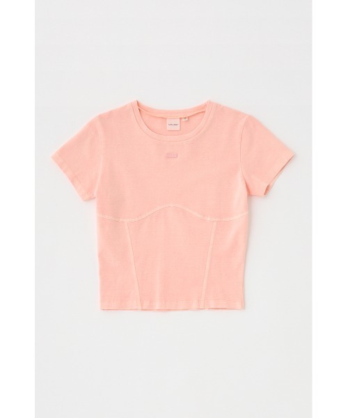MOUSSY(マウジー)の「PIGMENT SWITCHING LOGO Tシャツ(Tシャツ/カットソー・レディース・ライトブラック/ホワイト/ライトピンク・FREE)」の22枚目の写真