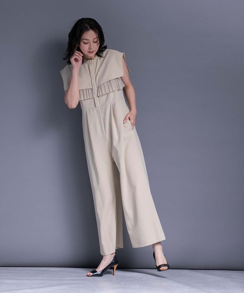 RAW FUDGE（ローファッジ）の「プリーツヨークオールインワン（つなぎ