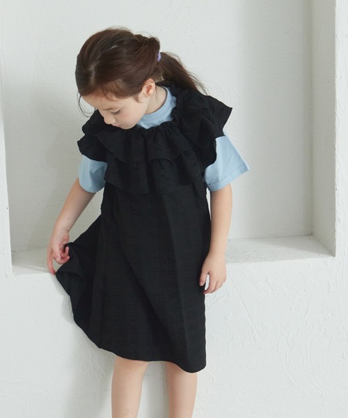 pairmanon（ペアマノン）の「マルチウェイ フリルワンピース（ワンピース・キッズ・レッド/グリーン系その他/ブラック・120/140/110/150/100/130/90）」の7枚目の写真