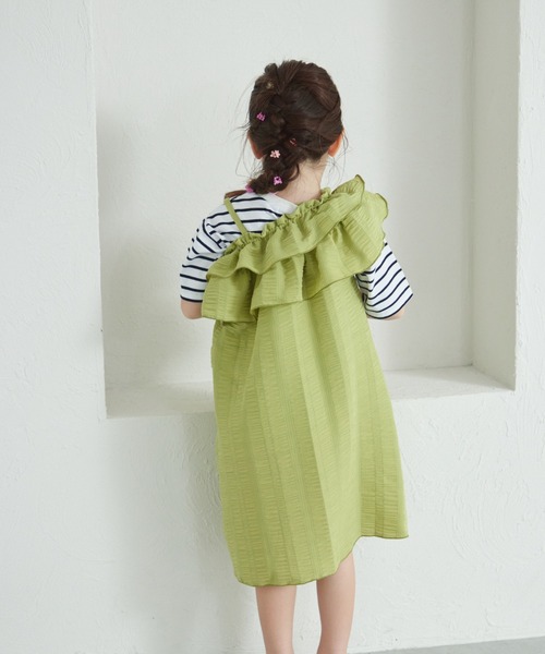 pairmanon（ペアマノン）の「マルチウェイ フリルワンピース（ワンピース・キッズ・レッド/グリーン系その他/ブラック・120/140/110/150/100/130/90）」の9枚目の写真