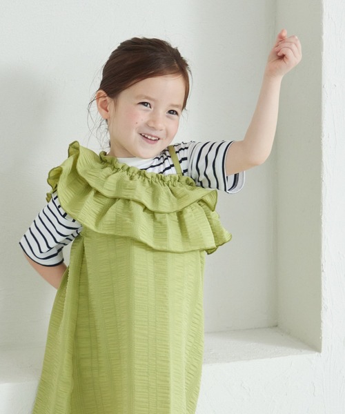 pairmanon（ペアマノン）の「マルチウェイ フリルワンピース（ワンピース・キッズ・レッド/グリーン系その他/ブラック・120/140/110/150/100/130/90）」の11枚目の写真