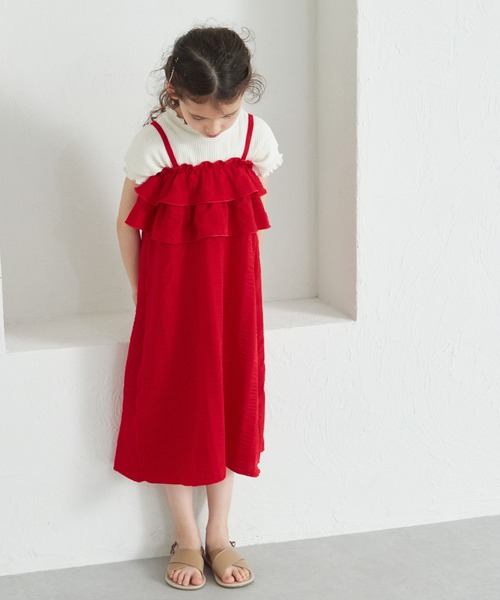 pairmanon（ペアマノン）の「マルチウェイ フリルワンピース（ワンピース・キッズ・レッド/グリーン系その他/ブラック・120/140/110/150/100/130/90）」の15枚目の写真