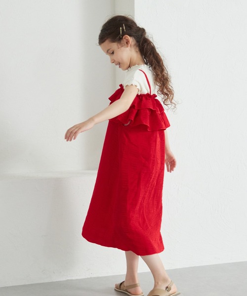 pairmanon（ペアマノン）の「マルチウェイ フリルワンピース（ワンピース・キッズ・レッド/グリーン系その他/ブラック・120/140/110/150/100/130/90）」の16枚目の写真