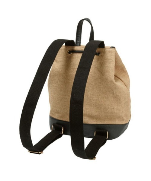 F i.n.t(フィント)の「野イチゴ麻袋リュック/fint(バックパック/リュック・レディース・ブラック・FREE)」の4枚目の写真