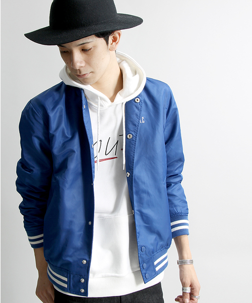 WEGO（ウィゴー）の「WEGO/ナイロンスタジャン（スタジャン・メンズ・ホワイト/レッド/ブラック/ブルー・LARGE/MEDIUM）」の3枚目の写真