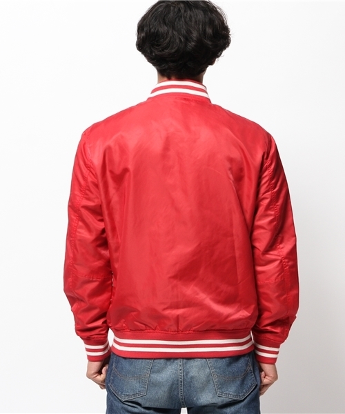 WEGO（ウィゴー）の「WEGO/ナイロンスタジャン（スタジャン・メンズ・ホワイト/レッド/ブラック/ブルー・LARGE/MEDIUM）」の19枚目の写真