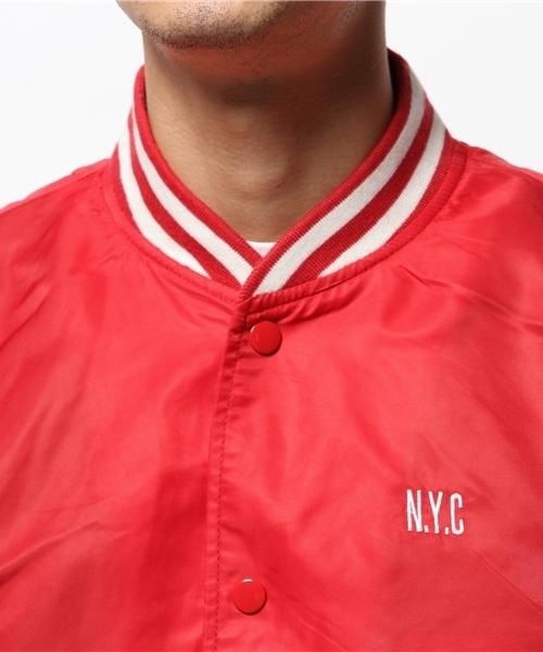 WEGO（ウィゴー）の「WEGO/ナイロンスタジャン（スタジャン・メンズ・ホワイト/レッド/ブラック/ブルー・LARGE/MEDIUM）」の21枚目の写真