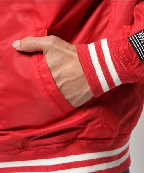 WEGO（ウィゴー）の「WEGO/ナイロンスタジャン（スタジャン・メンズ・ホワイト/レッド/ブラック/ブルー・LARGE/MEDIUM）」の11枚目の写真