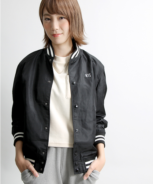 WEGO（ウィゴー）の「WEGO/ナイロンスタジャン（スタジャン・メンズ・ホワイト/レッド/ブラック/ブルー・LARGE/MEDIUM）」の8枚目の写真