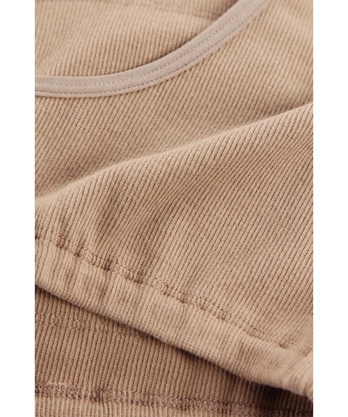 ALEXIA STAM（アリシアスタン）の「Padded Rib Bra Top /パッドinリブブラトップ（キャミソール・レディース・グレー/モカ/ブラック/オフホワイト・M/S）」の8枚目の写真