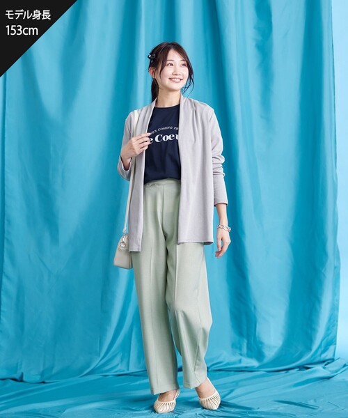 Tiaclasse(ティアクラッセ)の「シンプルロゴプリントTシャツ(Tシャツ/カットソー・レディース・ブルー/チャコールグレー/ホワイト/ベージュ/ネイビー/オフホワイト・FREE)」の10枚目の写真