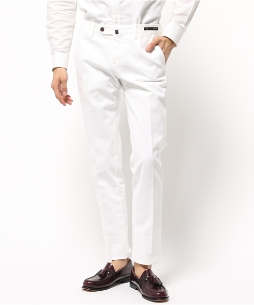 PT01(ピーティーゼロウーノ)の「PT01 / "BUSINESS"スリムストレッチツイール(チノパンツ・メンズ・ホワイト/ベージュ/ライトブラウン/ネイビー・46/48/50/44/42)」の16枚目の写真