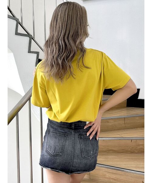 GYDA（ジェイダ）の「GYDA WORSHIP BIG Tシャツ（Tシャツ/カットソー・レディース・ブラック/ベージュ/オフホワイト/マスタード・FREE）」の5枚目の写真