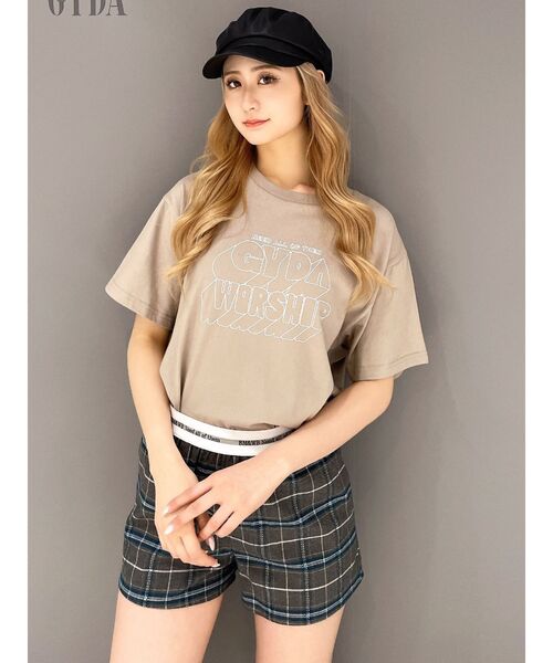 GYDA（ジェイダ）の「GYDA WORSHIP BIG Tシャツ（Tシャツ/カットソー・レディース・ブラック/ベージュ/オフホワイト/マスタード・FREE）」の14枚目の写真