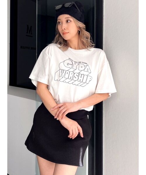 GYDA（ジェイダ）の「GYDA WORSHIP BIG Tシャツ（Tシャツ/カットソー・レディース・ブラック/ベージュ/オフホワイト/マスタード・FREE）」の17枚目の写真