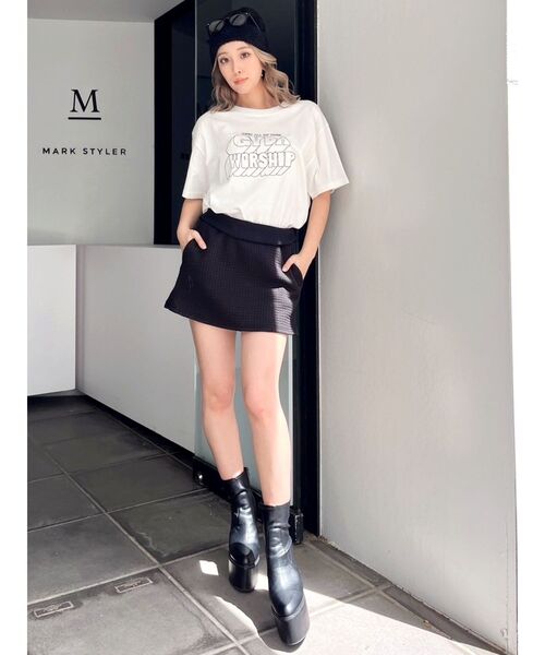 GYDA（ジェイダ）の「GYDA WORSHIP BIG Tシャツ（Tシャツ/カットソー・レディース・ブラック/ベージュ/オフホワイト/マスタード・FREE）」の22枚目の写真