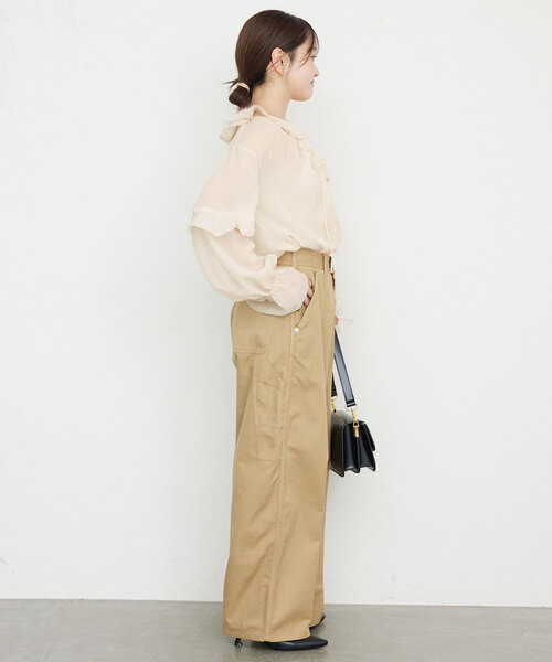 SLOBE IENA（スローブイエナ）の「フリルラッフルシアーブラウス