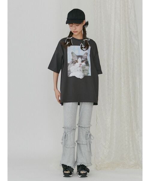 セール】ギンガムcat tee（Tシャツ/カットソー）｜merry jenny