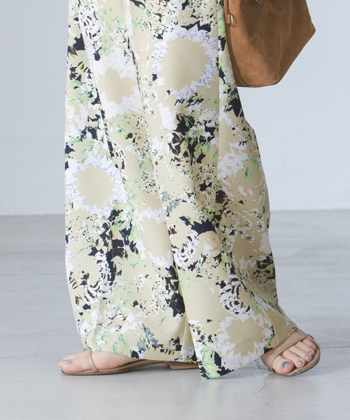 NOBLE ボタニカルプリントストレートパンツ　36 ボタニカルプリントストレートパンツ（その他パンツ）｜NOBLE