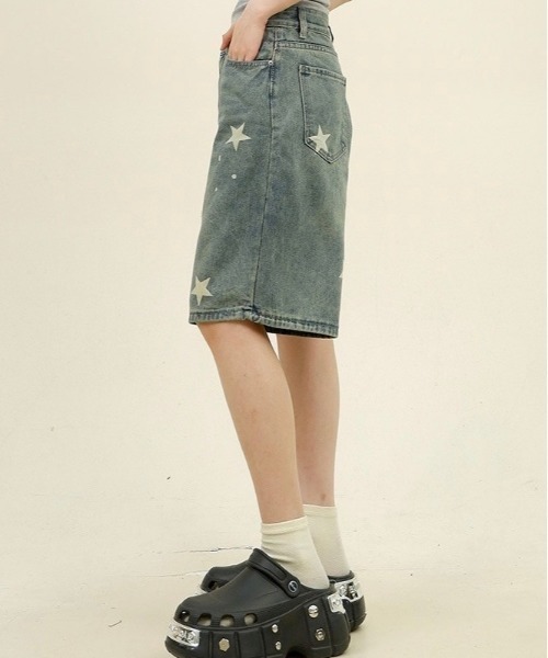 almo(アルモ)の「スターデニムハーフパンツ(BQ)(デニムパンツ・レディース・ブルー・MEDIUM/LARGE)」の9枚目の写真
