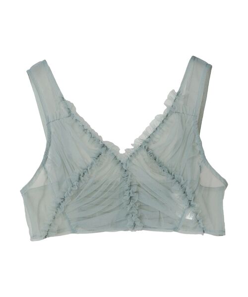 ELENCARE DUE（エレンカーレデュエ）の「・ELENCARE　DUE　フリルチュールビスチェ（Tシャツ/カットソー・レディース・グリーン/アイボリー/チャコールグレー・FREE）」の7枚目の写真