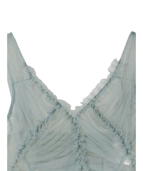 ELENCARE DUE（エレンカーレデュエ）の「・ELENCARE　DUE　フリルチュールビスチェ（Tシャツ/カットソー・レディース・グリーン/アイボリー/チャコールグレー・FREE）」の9枚目の写真