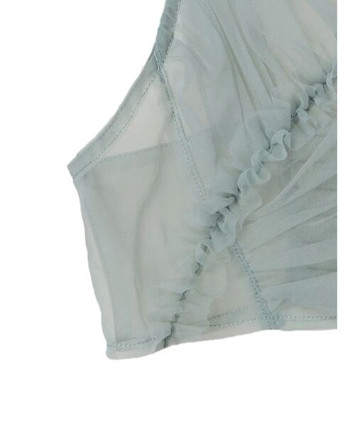 ELENCARE DUE（エレンカーレデュエ）の「・ELENCARE　DUE　フリルチュールビスチェ（Tシャツ/カットソー・レディース・グリーン/アイボリー/チャコールグレー・FREE）」の11枚目の写真