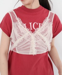 ELENCARE DUE | ・ELENCARE　DUE　フリルチュールビスチェ(Tシャツ/カットソー)
