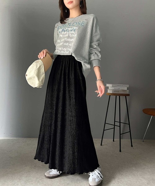 Java(ジャバ)の「《Javaジャバコラボ》ゆるっと古着感。前後2wayメッセージロゴ刺繍ダメージスウェット(スウェット・レディース・杢グレー/オートミール/チャコール・X-LARGE/SMALL/MEDIUM/LARGE)」の21枚目の写真