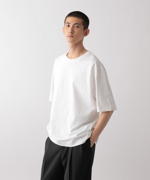 STERNBERG（スタンバーグ）の「5分袖コットンプルオーバー（Tシャツ/カットソー・メンズ・オフホワイト/ブラック・X-SMALL）」の4枚目の写真