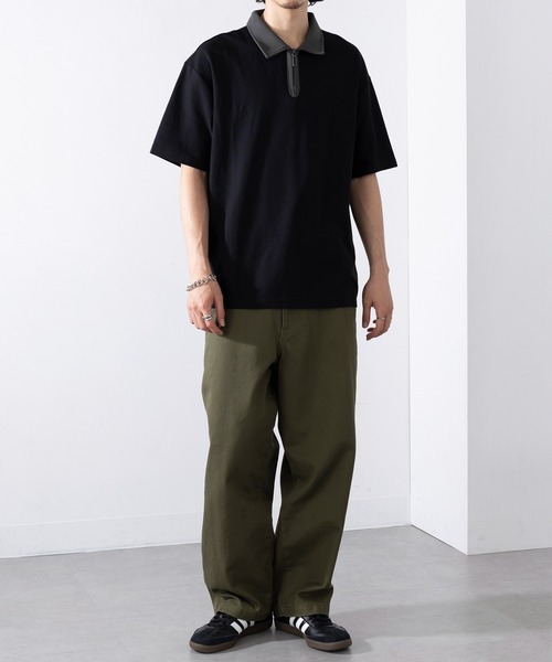 セール】【SETUP7】ハーフジップバイカラーポロシャツ SCCH393