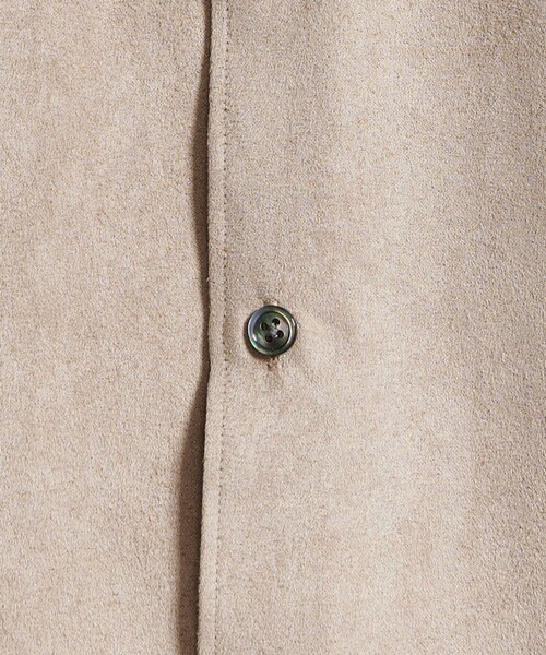 BEAUTY&YOUTH UNITED ARROWS（ビューティーアンドユースユナイテッドアローズ）の「【WEB限定 WARDROBE SMART】スエードライク シャツ（シャツ/ブラウス・メンズ・ブラック/モカ/ネイビー/ベージュ/ダークグレー・S/M/L/XL）」の7枚目の写真