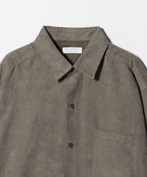 BEAUTY&YOUTH UNITED ARROWS（ビューティーアンドユースユナイテッドアローズ）の「【WEB限定 WARDROBE SMART】スエードライク シャツ（シャツ/ブラウス・メンズ・ブラック/モカ/ネイビー/ベージュ/ダークグレー・S/M/L/XL）」の10枚目の写真