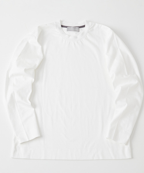 MEN'S MELROSE（メンズメルローズ）の「シルケットポンチスタンダードクルーネックロングスリーブTシャツ（Tシャツ/カットソー・メンズ・ホワイト/グレー/ブルーグリーン/ネイビー/ブラック・3/4/5）」の12枚目の写真