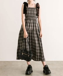 OLIVE des OLIVE | ベロアリボン付きシャーリングワンピ 1042090060(ワンピース)