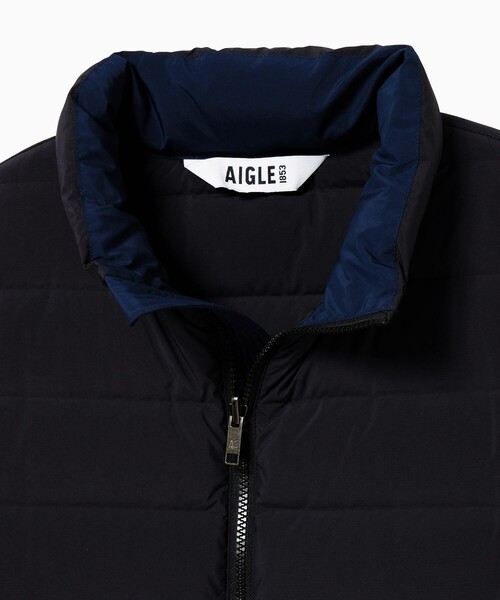 AIGLE(エーグル)の「撥水 スタンドネック ダックダウンジャケット T-KIT対応 / パファージャケット(ダウンジャケット/コート・メンズ・レッド/ブラック/ダークネイビー・L/M/S/XS/XL)」の14枚目の写真