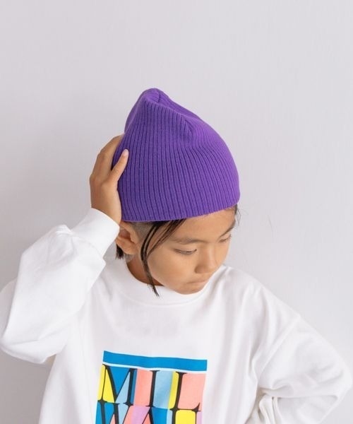LOWRYS FARM（ローリーズファーム）の「カラーニットワッチ　138584（ニットキャップ/ビーニー・キッズ・レッド/チャコールグレー/パープル・FREE）」の11枚目の写真