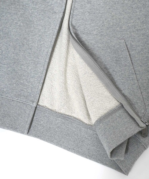 CONVERSE（コンバース）の「CONVERSE/コンバース ワンポイントロゴ刺繍 スウェット フルジップパーカー レディース メンズ トレーナー（パーカー・メンズ・グレー/ベージュ/ブラック・L/LL/M）」の16枚目の写真