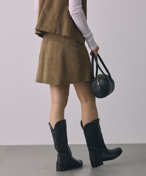 BABYLONE（バビロン）の「スウェードミニスカート（スカート・レディース・ベージュ・フリー）」の4枚目の写真