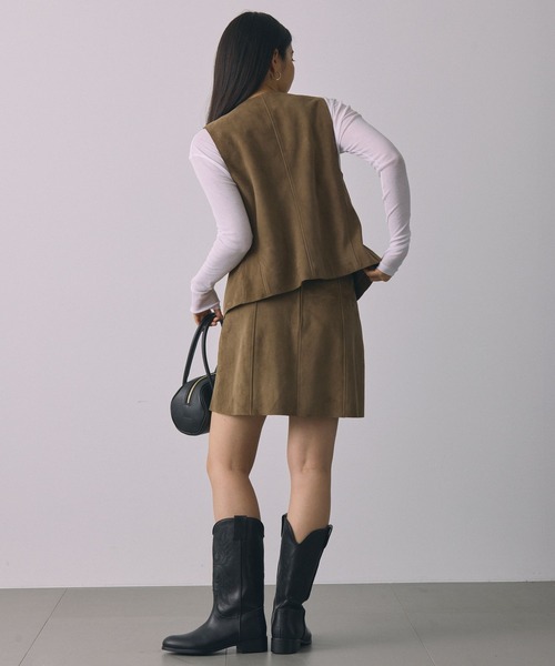 BABYLONE（バビロン）の「スウェードミニスカート（スカート・レディース・ベージュ・フリー）」の9枚目の写真